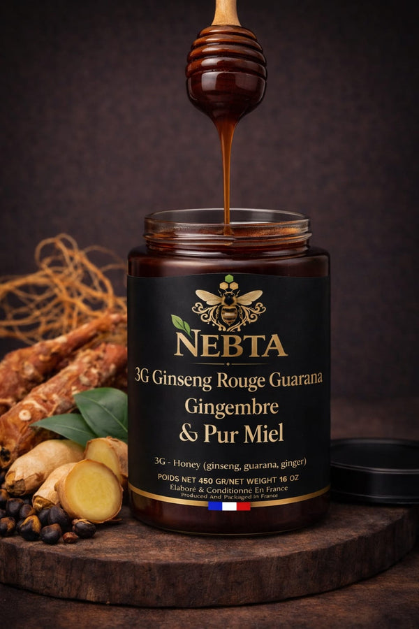 3G . Ginseng Rouge, Gingembre & Guarana au miel